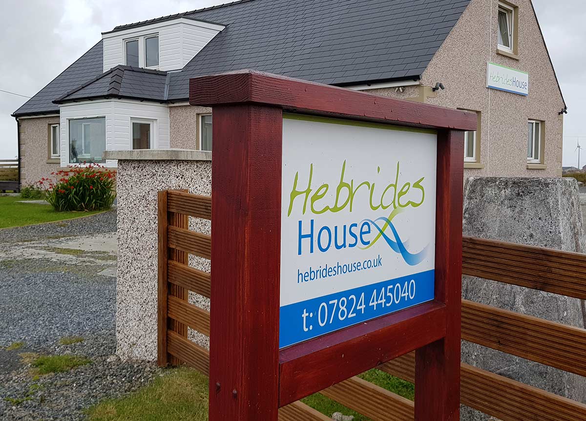 A house with a view of the sea in the Hebrides